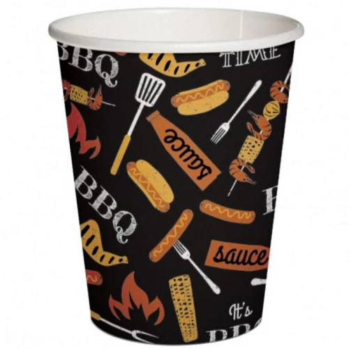 Jednorazowy kubek BBQ Party (250 ml)