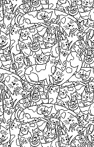 Find Your Kitty. A Coloring Book for Object Finding