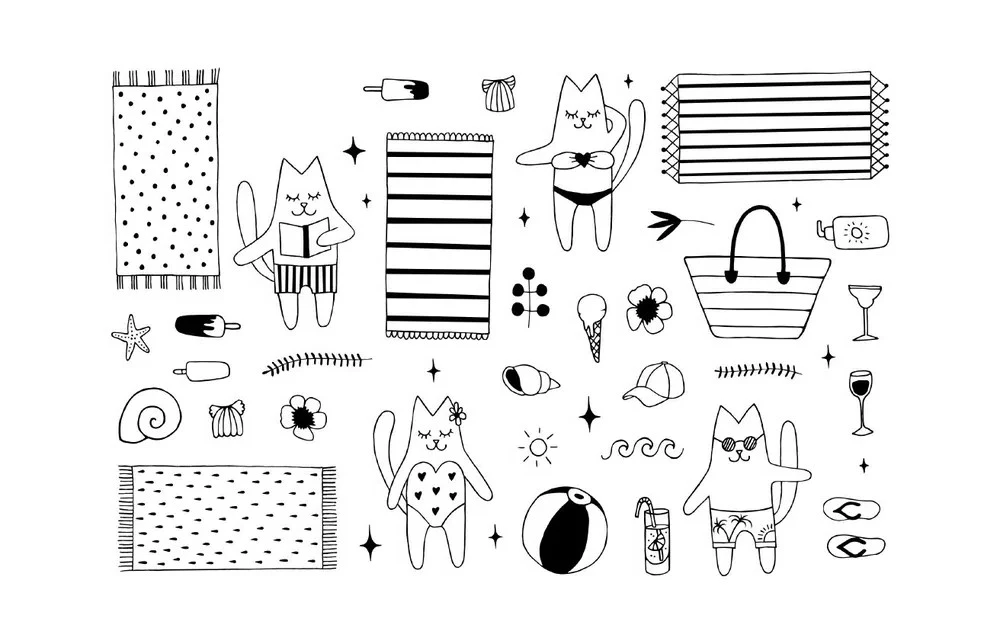 Find Your Kitty. A Coloring Book for Object Finding