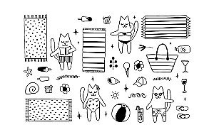 Find Your Kitty. A Coloring Book for Object Finding