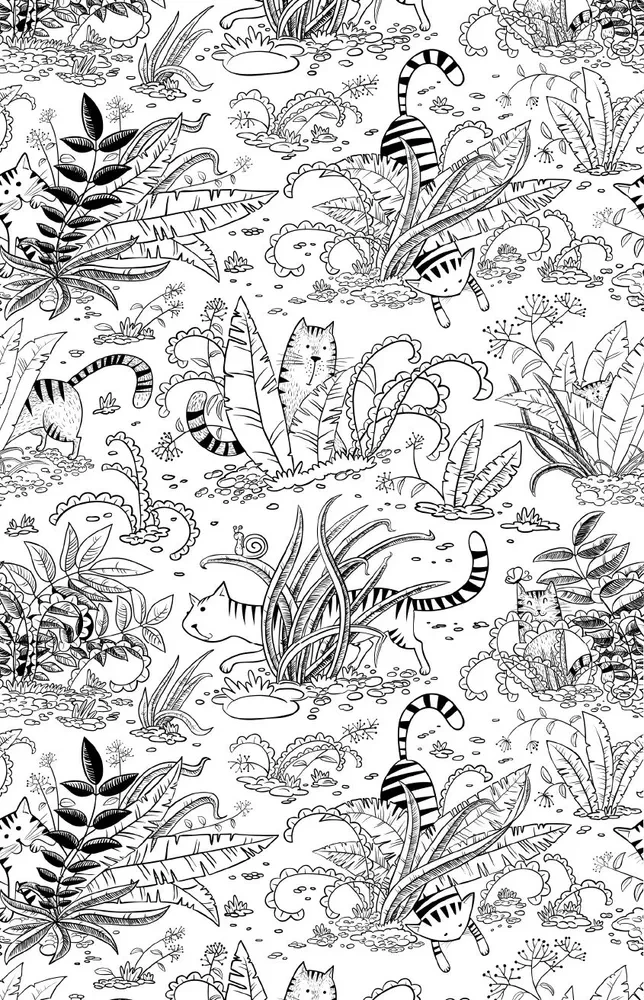 Find Your Kitty. A Coloring Book for Object Finding