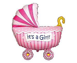 Foil Balloon - It's a Girl! (pink)