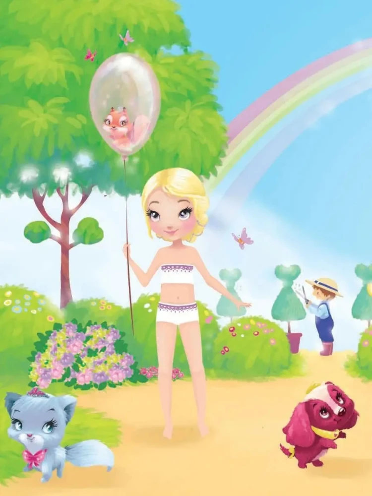 Kleide die Prinzessin. Bei einem Spaziergang