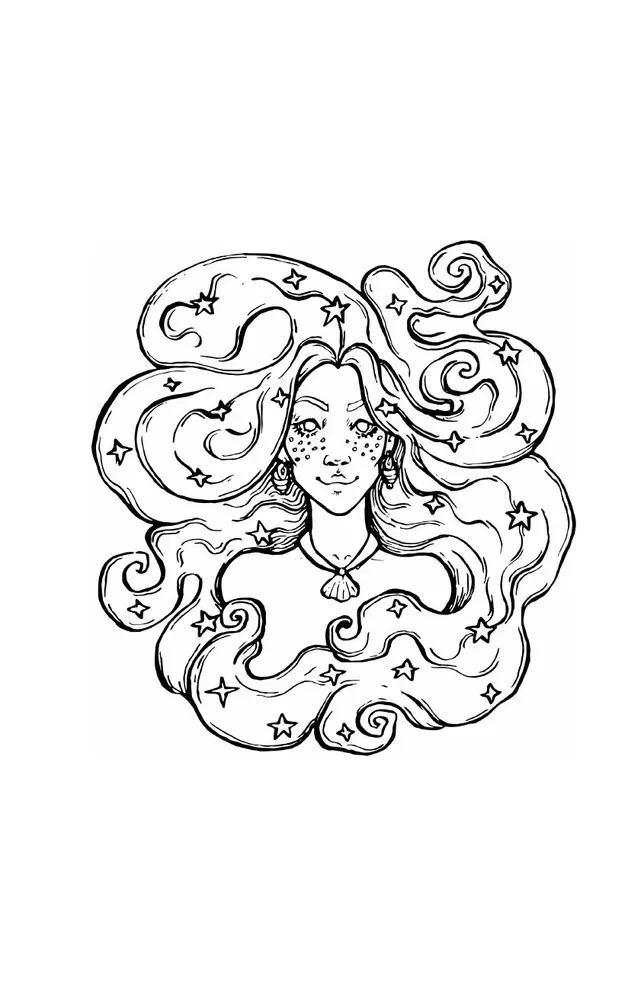 The Power of the Green Witch. Anti-Stress Coloring Book