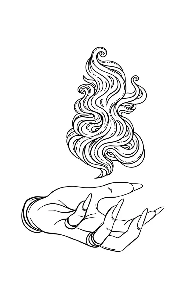 The Power of the Green Witch. Anti-Stress Coloring Book