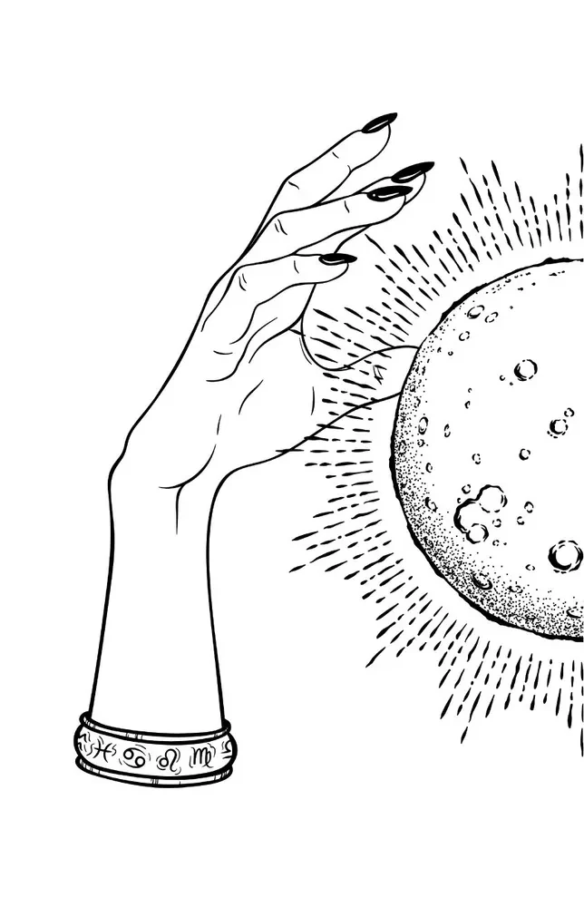 The Power of the Green Witch. Anti-Stress Coloring Book
