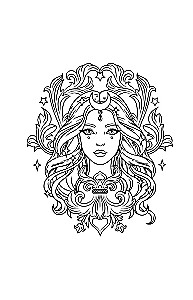 The Power of the Green Witch. Anti-Stress Coloring Book