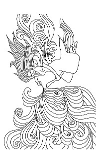The Power of the Green Witch. Anti-Stress Coloring Book