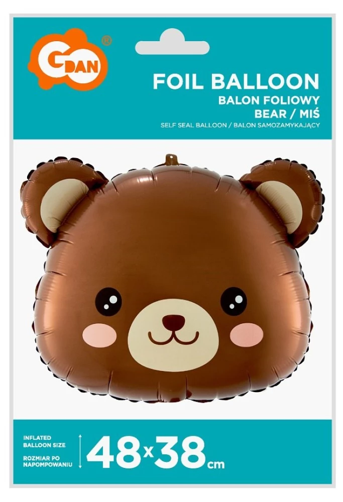 Foil Balloon - Teddy Bear, 48x38cm