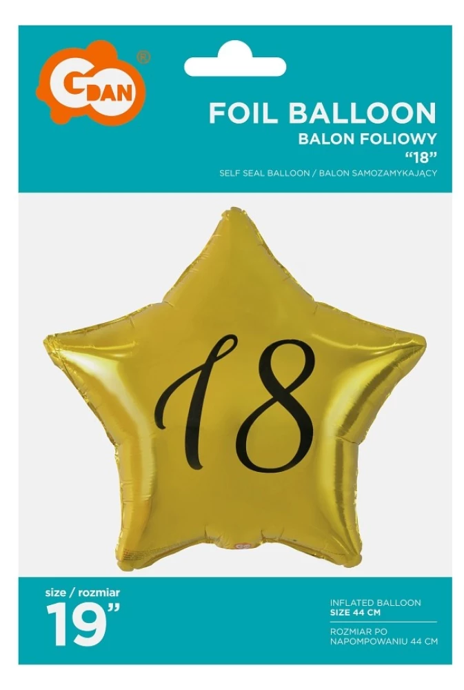Fooliumballoon - Kuldne täht