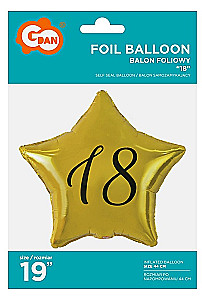 Fooliumballoon - Kuldne täht