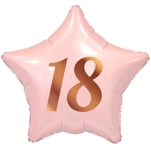 Foliowany balon powietrzny Gwiazda 18 różowy