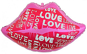 Foil Balloon Lips and Love