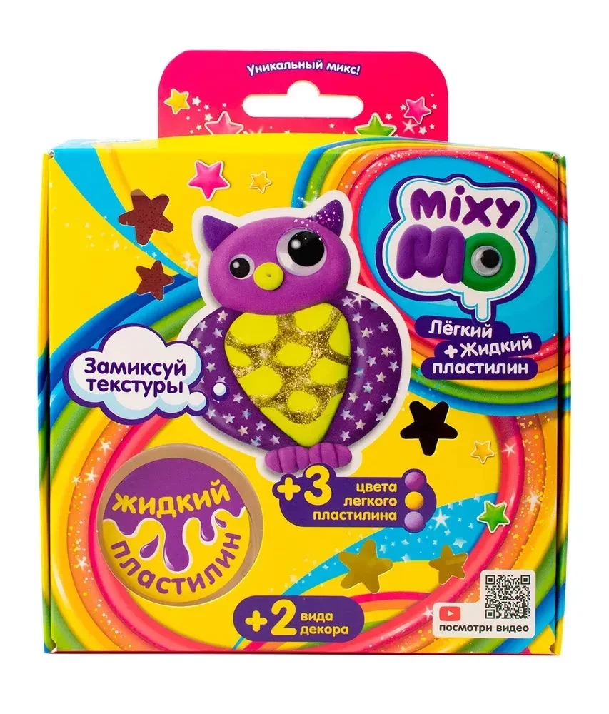 Radošais komplekts - Vieglā plastilīna MixyMo. Pūce
