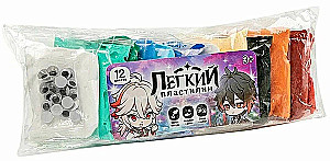 Light Polymer Clay - Anime Boy, 12 Soft Colors