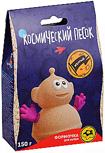 Kreativsand, 150 g, gelb + Form