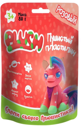 Pūkains plastilīns "PLUSH", dažādībā, 80g
