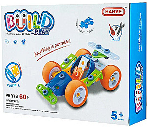 Rozwojowa zabawka-konstruktor - Build Play, 60 elementów
