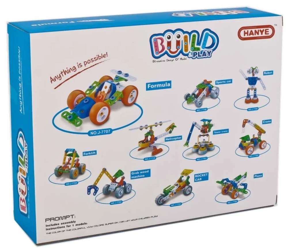 Rozwojowa zabawka-konstruktor - Build Play, 60 elementów