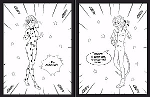 Lady Bug ir Superkatė. Natiurmortas manga stiliumi