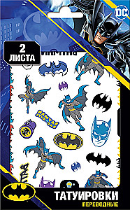 Aufkleber - Tattoos Batman. Blaue Maske