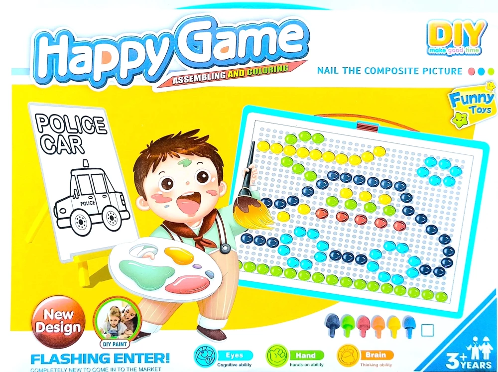 Kūrybinė mozaikos žaidimas Happy Game. Raudona
