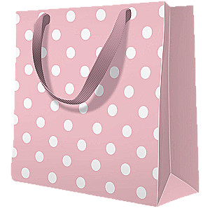 Torba prezentowa - Dotsy Check rosa (17x17x6)
