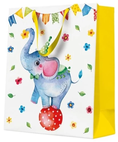 Gift bag - Circus Elephant (26.5x33.5x13)