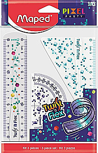 Set of rulers - Maped. Twist'n Flex. Pixel Party