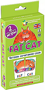 Anglų kalba. Storas katinas (Fat Cat). Skaitome žodžių derinius. Lygis 5