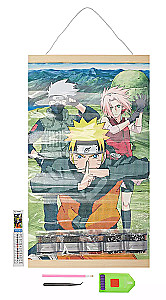 Алмазное панно на подвесе - Наруто. Naruto. Команда № 7