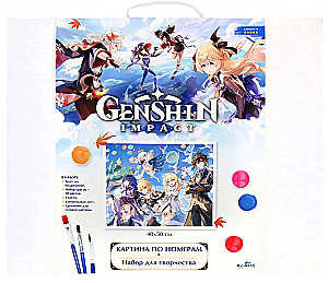 Dažymo pagal numerius paveikslas - Genshin. Laimingi prisiminimai