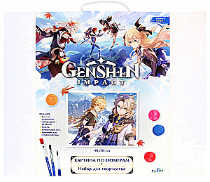 Paveikslėlis dažymui pagal numerius - Genshin. Sniego šešėlis