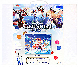 Paveikslėlis dažymui pagal numerius - Genshin. Vasaros nuotykis