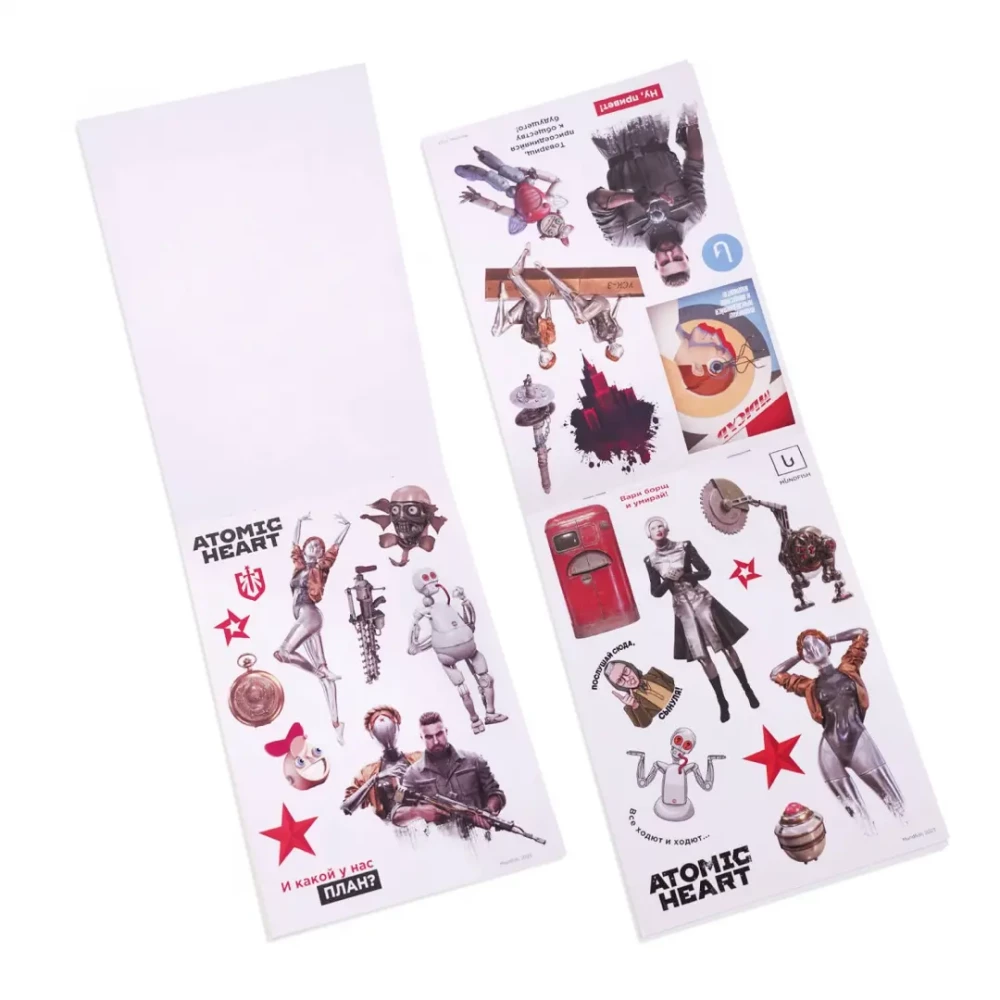 Atomic Hearti kleebiste komplekt. Kujundus 4
