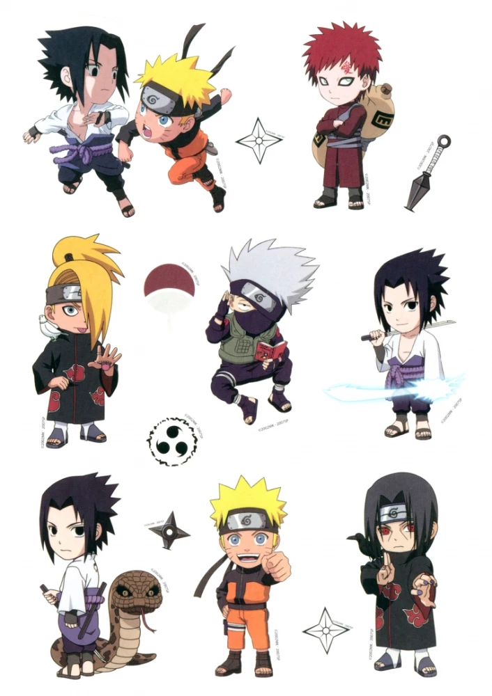 Naruto kleepsude komplekt. Naruto. Disain 3