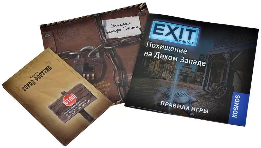Brettspiel - Exit Quest. Entführung im Wilden Westen