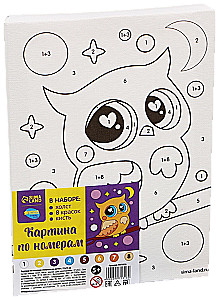 Numbrite maal - Öökulli oksal, 21x15 cm