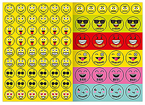 Aufkleber-Bewertungen - Smileys (150 Aufkleber)