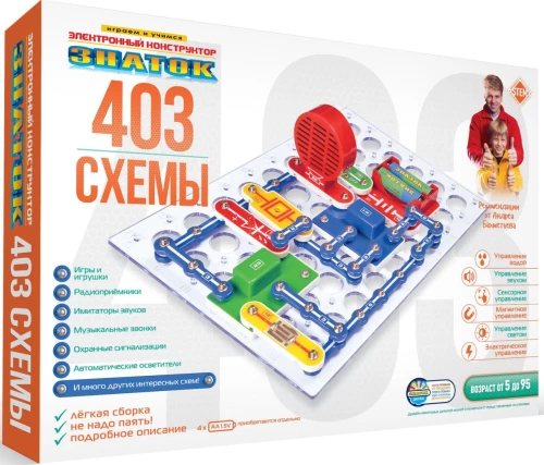 Elektroniczny konstruktor Znatok (403 schematy)