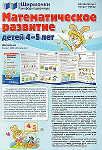 Informationsschirme. Mathematische Entwicklung von Kindern im Alter von 4-5 Jahren
