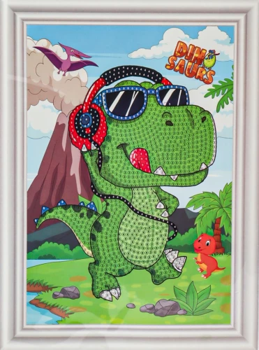Teemantmozaik - Dinosaurus