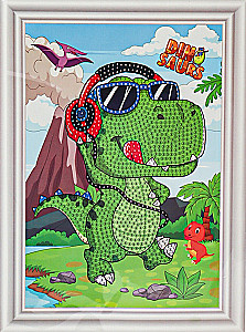 Deimantinė mozaika - Dinosauriukas
