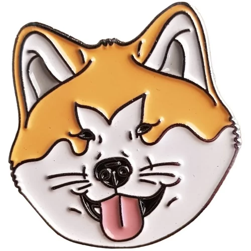 Emaille-Abzeichen - Akita Inu