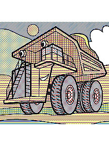 Water Coloring. Giant Machines