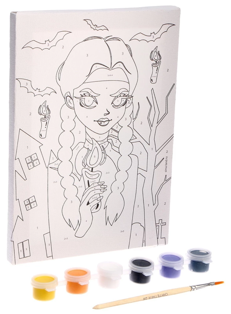 Paint by Numbers - Girl with Braids, 21x15 cm