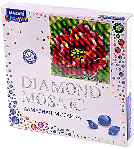 Deimantinė mozaika - Raudonas aguonų