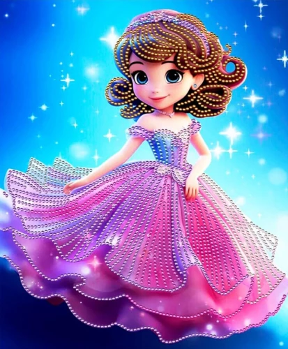 Diamantmosaiik - Printsess