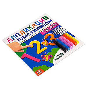 Buch über Plastilinapplikationen. Wir lernen die Zahlen