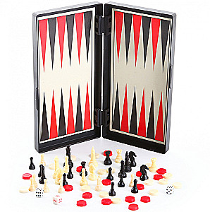 Spieleset 3 in 1 - Backgammon, Dame, Schach